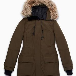 L TNA Bancroft Parka, Olive Green